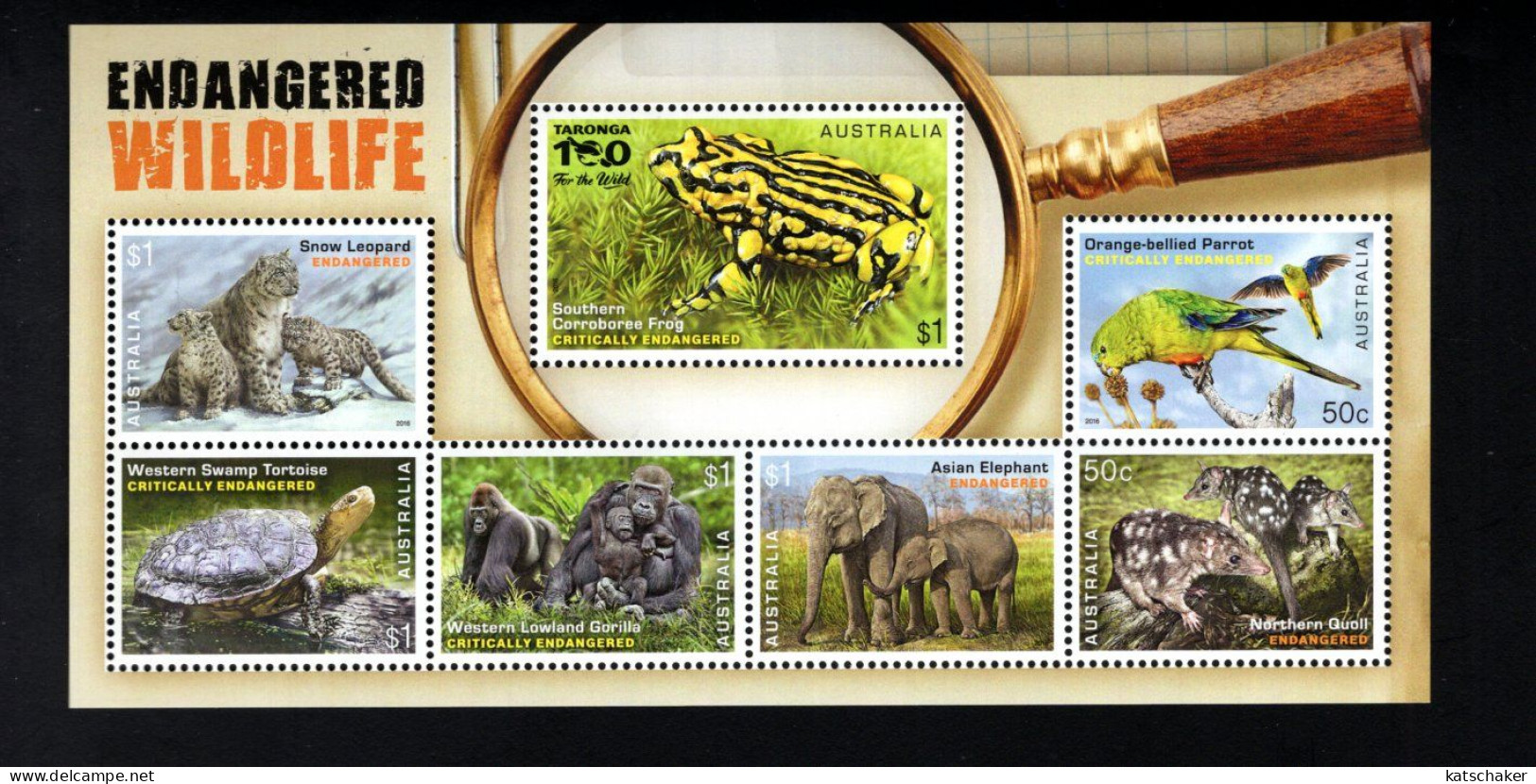 1924781538 2016 SCOTT 4543A (XX)  POSTFRIS  MINT NEVER HINGED - FAUNA - ENDANGERED ANIMALS - Ongebruikt