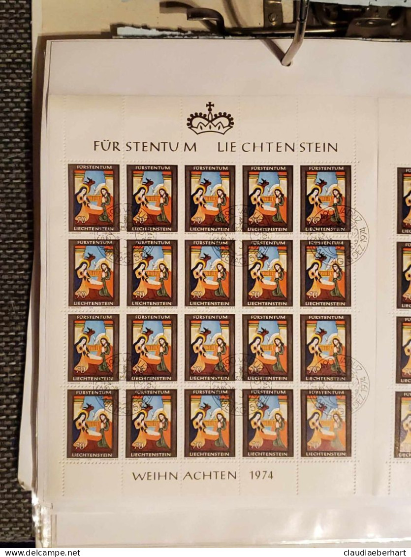 1974 Weihnachtskrippe Bogen Postfrisch Bogen Ersttagsstempel - Storia Postale