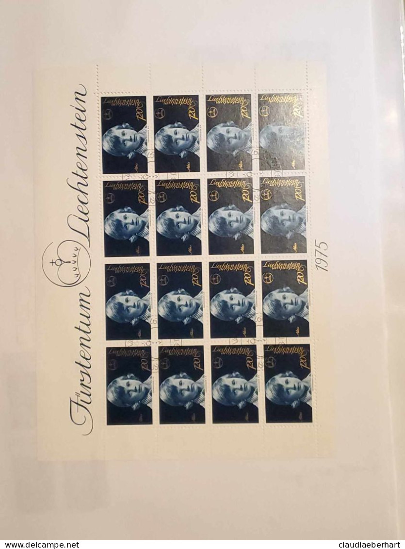 1975 Prinz Alois Bogen Postfrisch Bogen Ersttagsstempel - Storia Postale