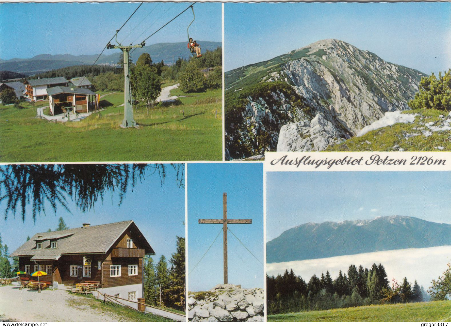 E57) Ausflugsgebiet PETZEN - Bleiburg - Sessellift Gipfelkreuz Haus - Berge 1973 Gel. St. Veit Im Jauntal - Völkermarkt