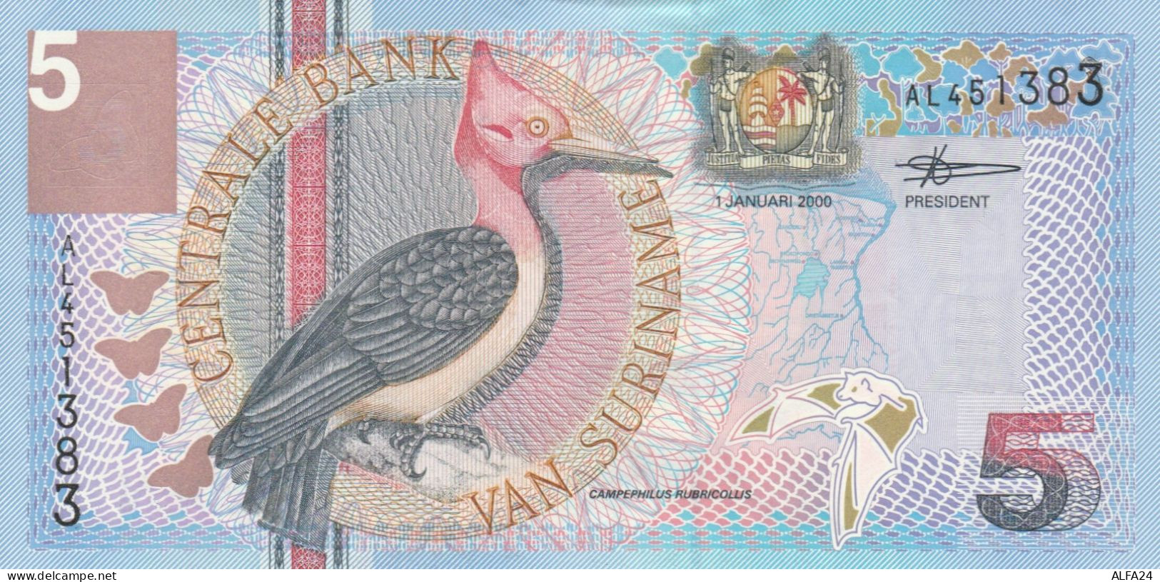 BANCONOTA SURINAME 5 UNC (HB700 - Suriname