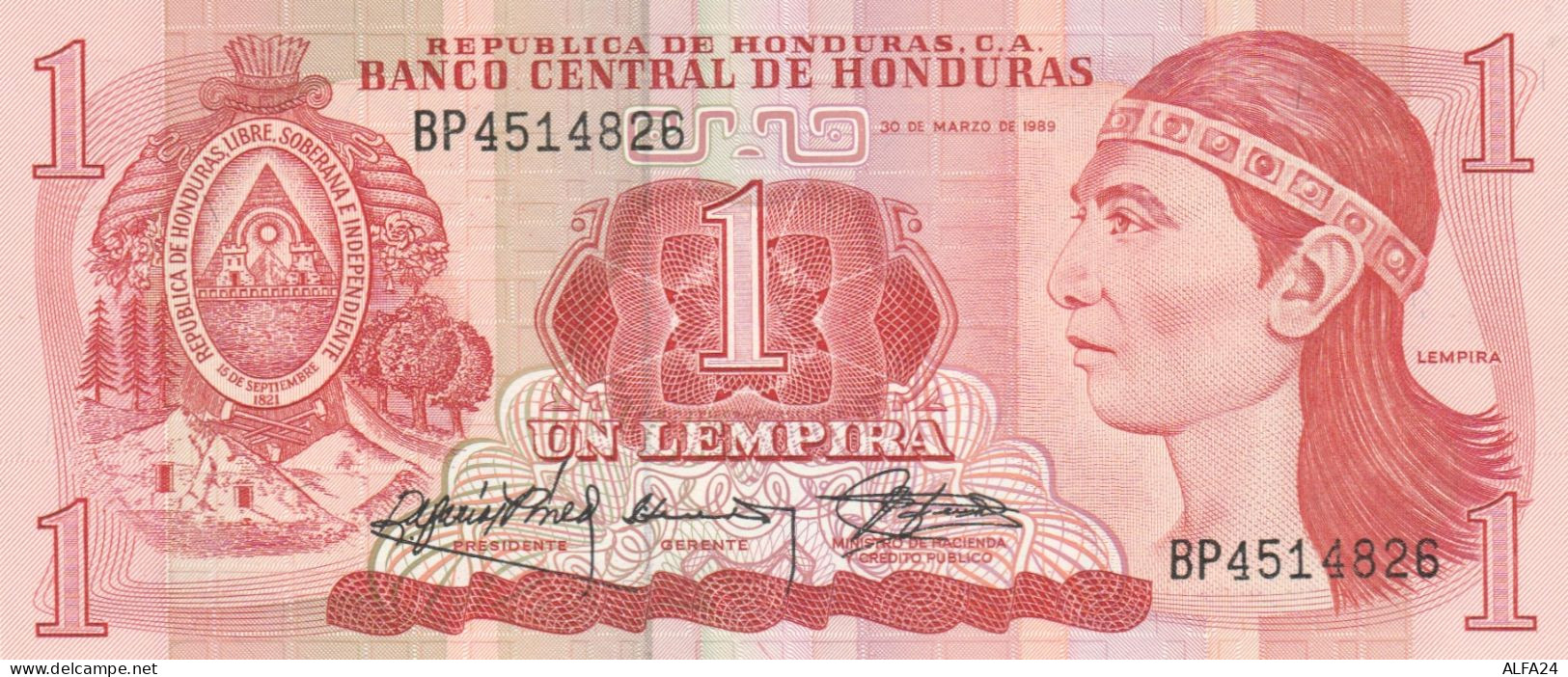 BANCONOTA HONDURAS 1 UNC (HB724 - Honduras