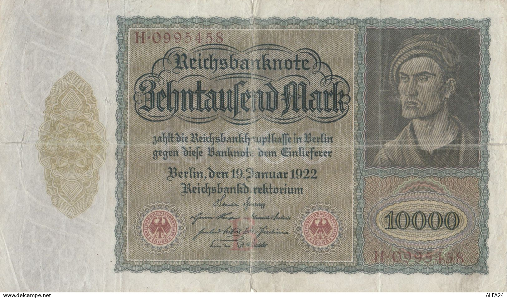 BANCONOTA GERMANIA 10000 1922 (HB536 - 10000 Mark