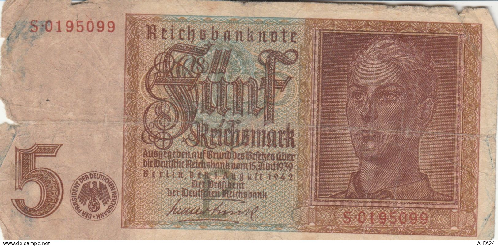 BANCONOTA GERMANIA 5 1942 F (HB738 - 5 Reichsmark