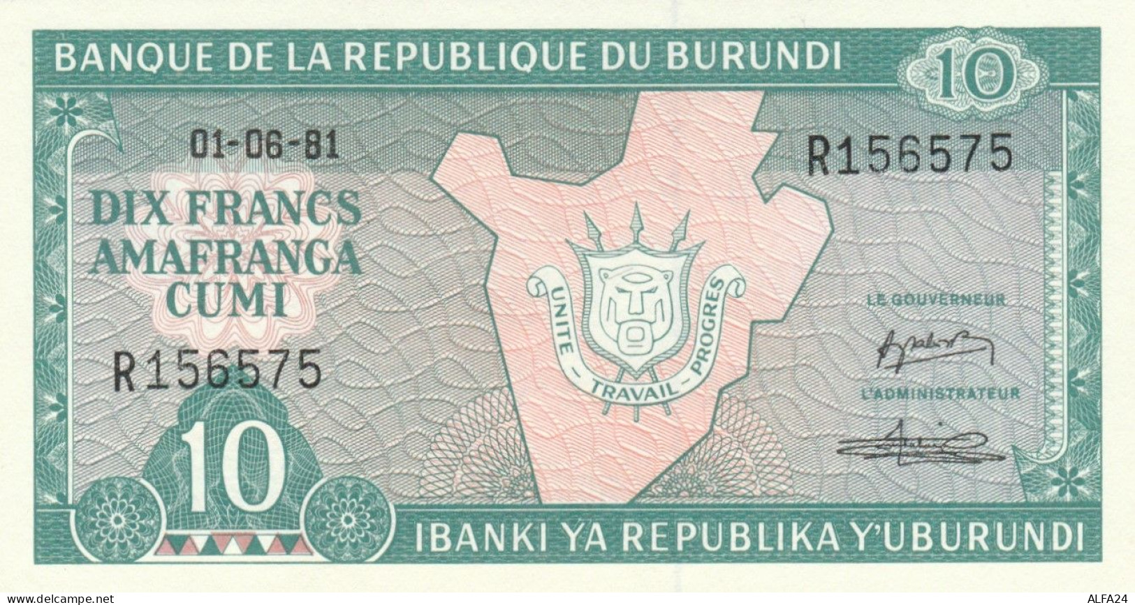 BANCONOTA BURUNDI 10 UNC (HB928 - Burundi