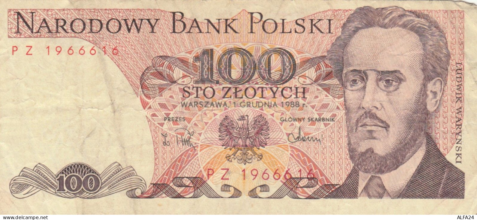 BANCONOTA POLONIA 100 VF (HB802 - Pologne