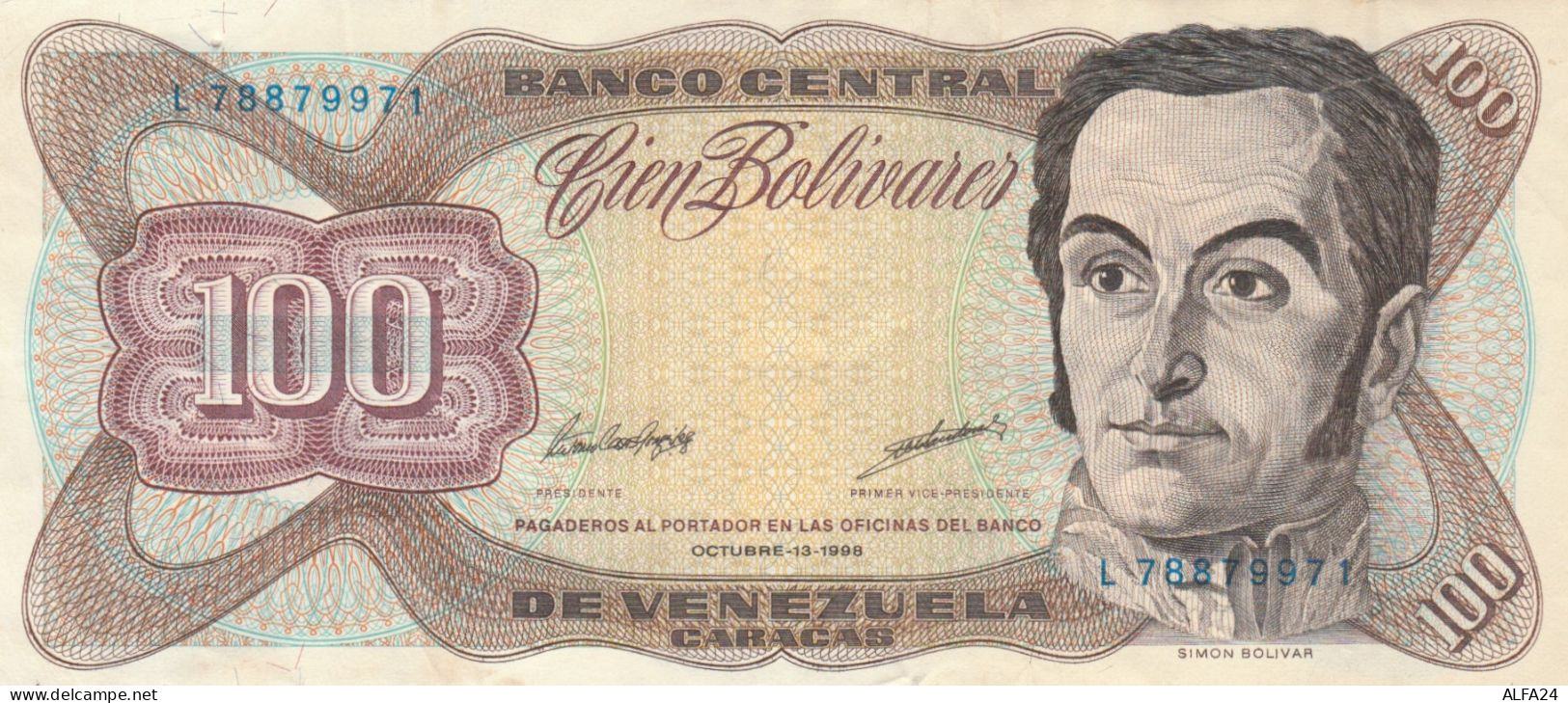 BANCONOTA VENEZUELA 100 VF (HB364 - Venezuela
