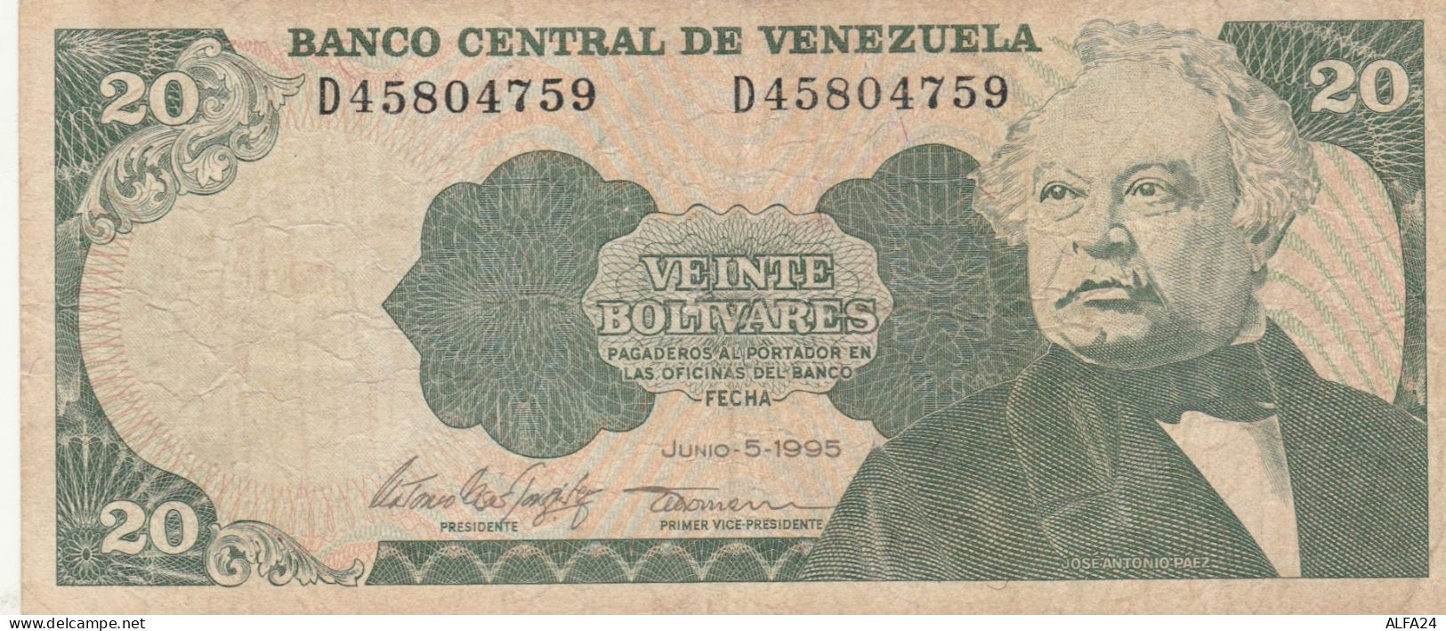 BANCONOTA VENEZUELA 20 VF (HB363 - Venezuela