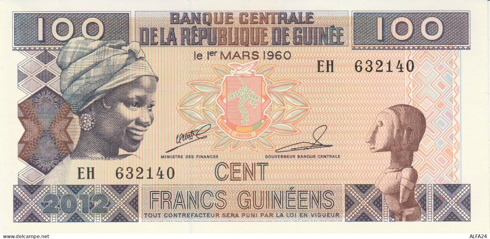 BANCONOTA GUINEA 100  UNC (HB375 - Guinée