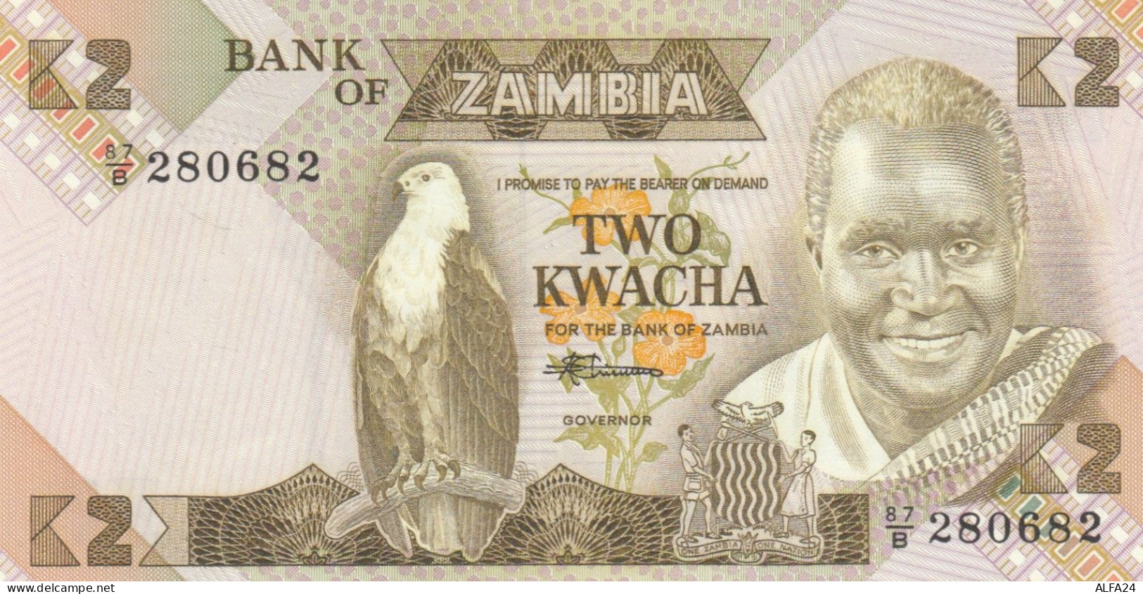 BANCONOTA ZAMBIA 2 UNC (HB926 - Zambie