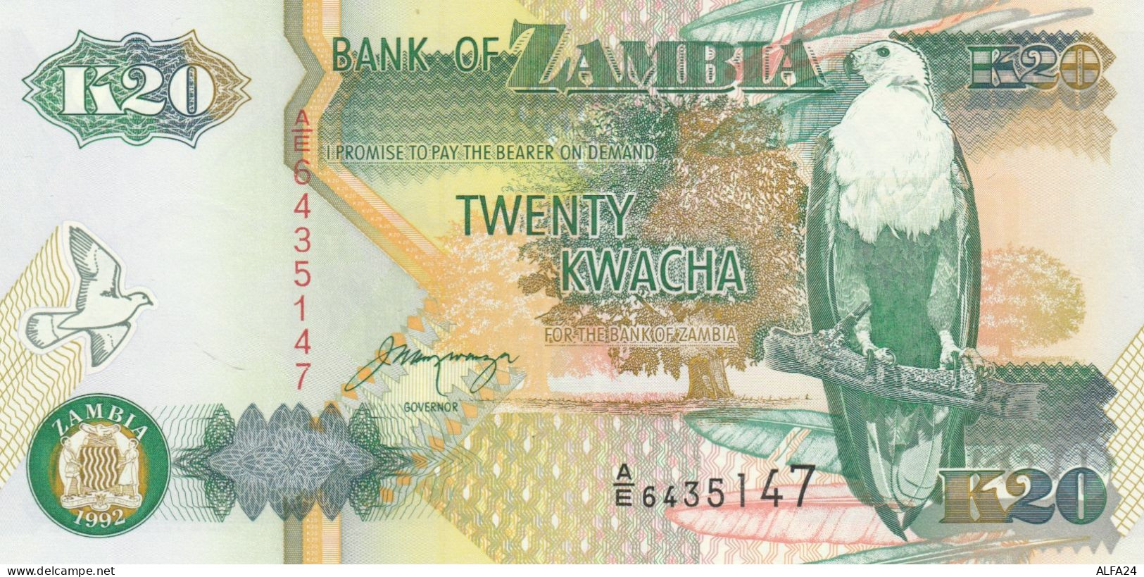 BANCONOTA ZAMBIA 20 UNC (HB905 - Zambia