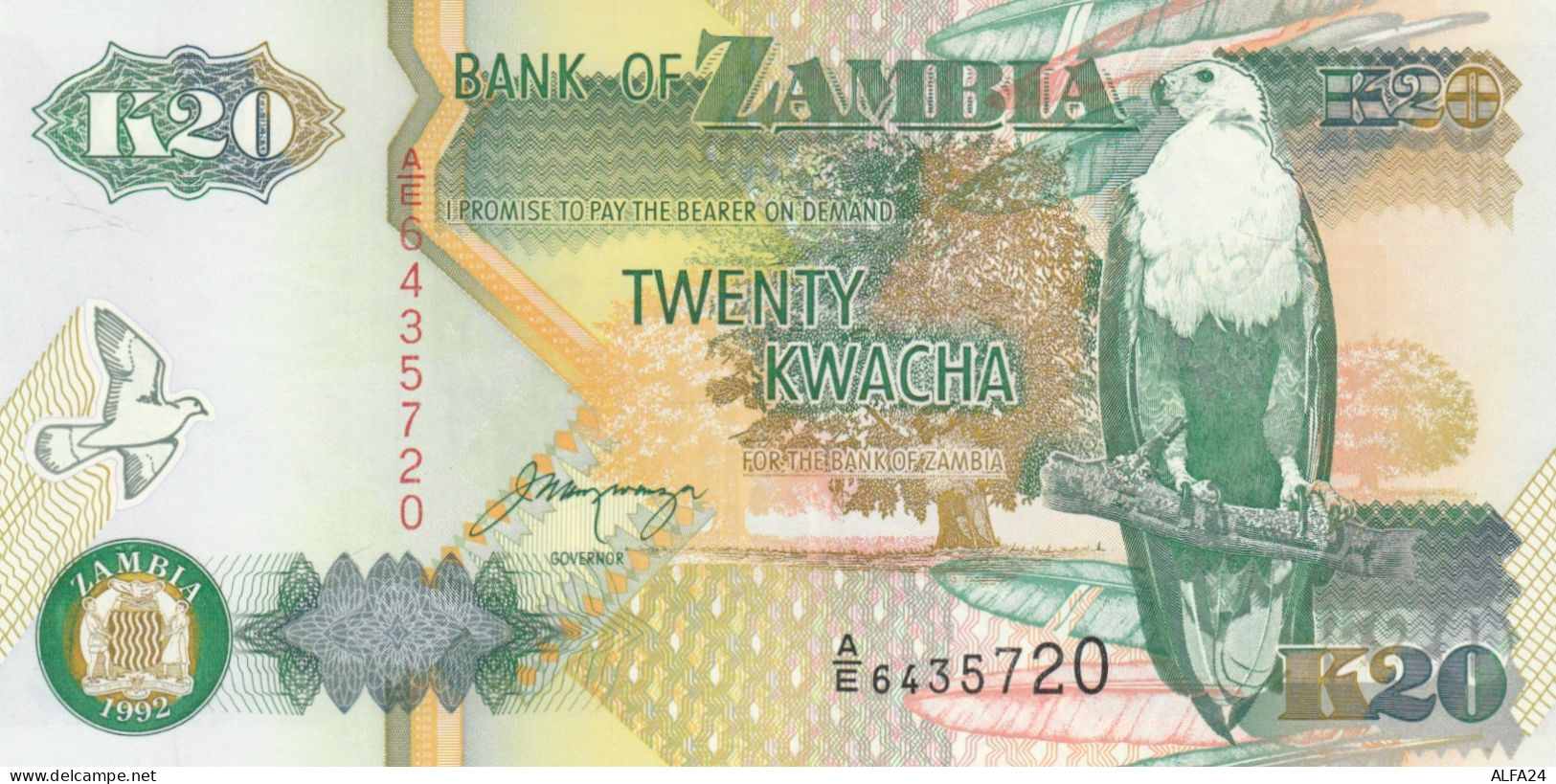 BANCONOTA ZAMBIA 20 UNC (HB907 - Zambie