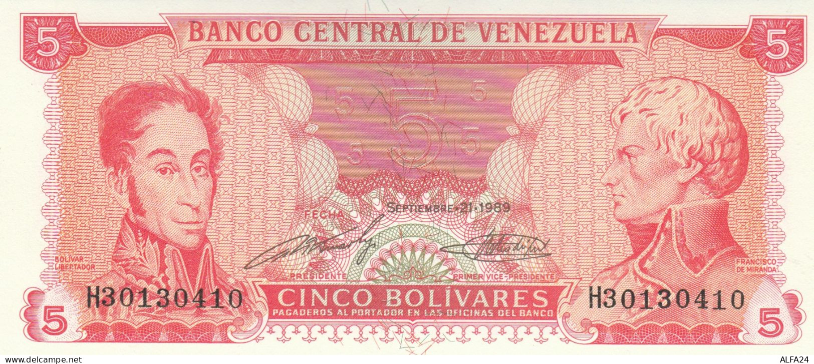 BANCONOTA VENEZUELA 5 UNC (HB761 - Venezuela