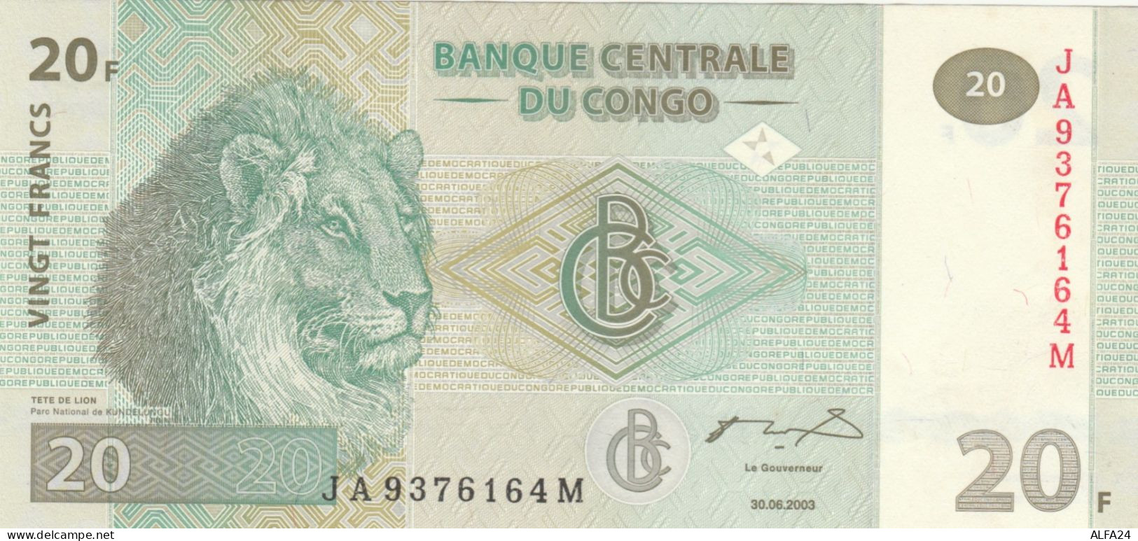 BANCONOTA CONGO 20 (HB581 - República Del Congo (Congo Brazzaville)