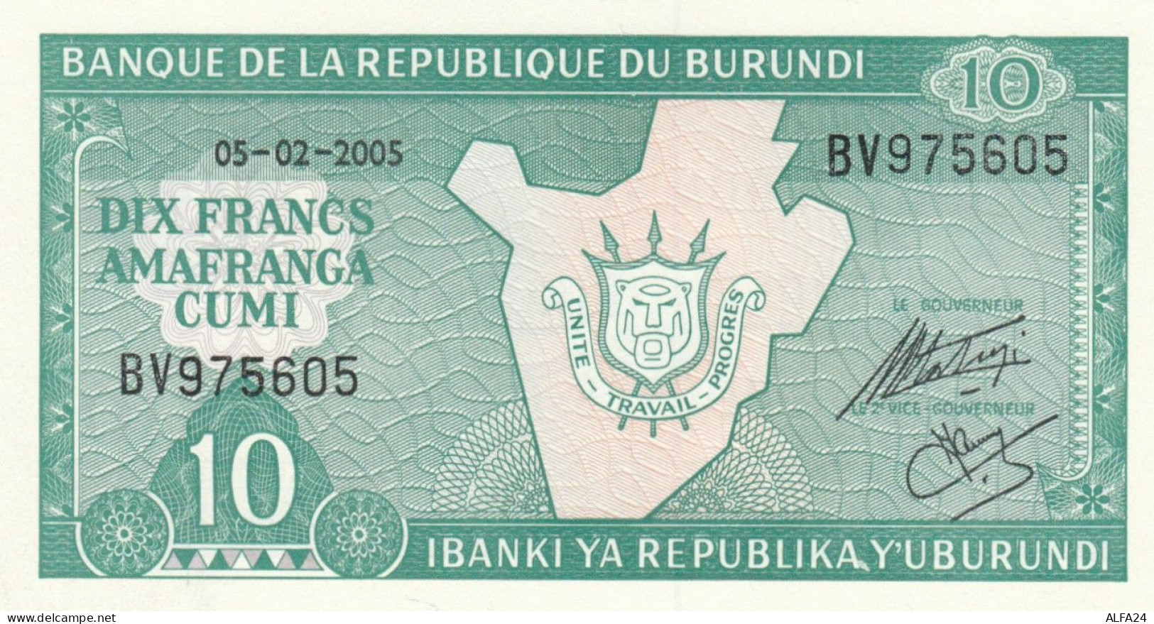 BANCONOTA BURUNDI 10 UNC (HB931 - Burundi