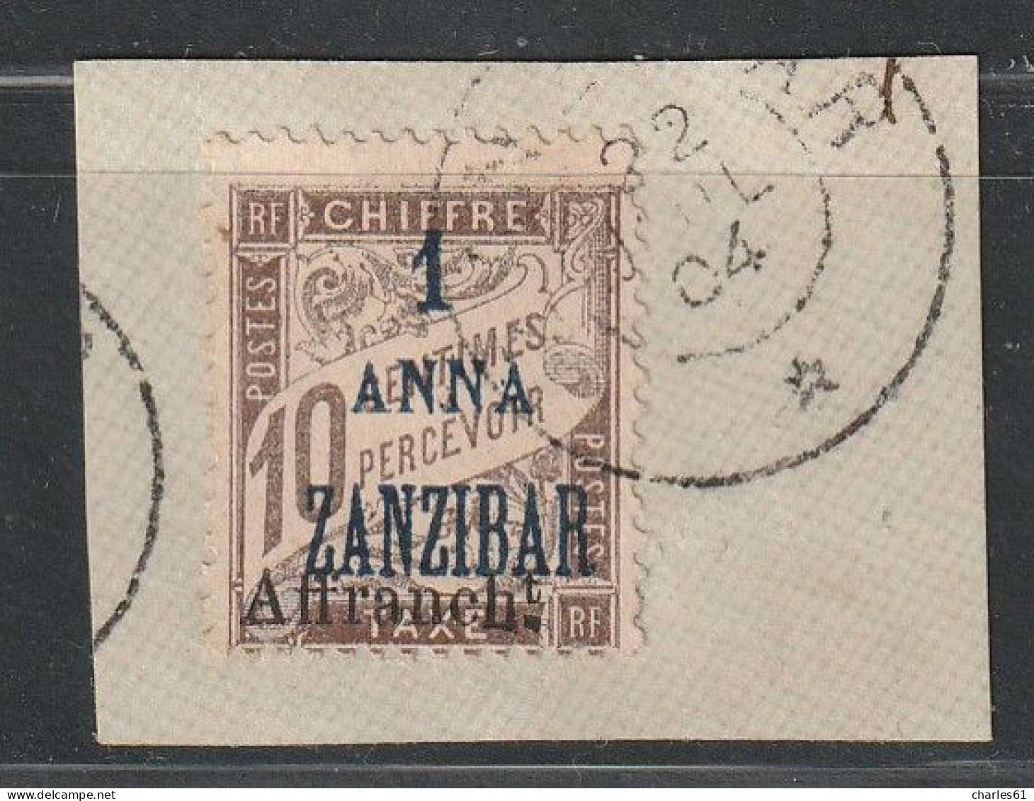 ZANZIBAR - N°69 Obl (1904) Taxe Surchargé "Affrancht" - Signé - Oblitérés