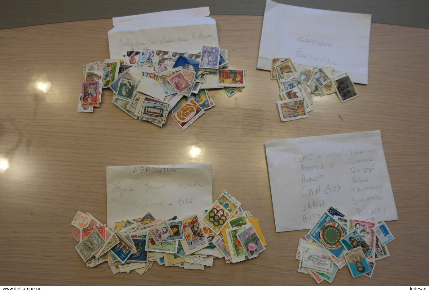 Lot de timbres étrangers tous pays sauf France - Nombreuses photos