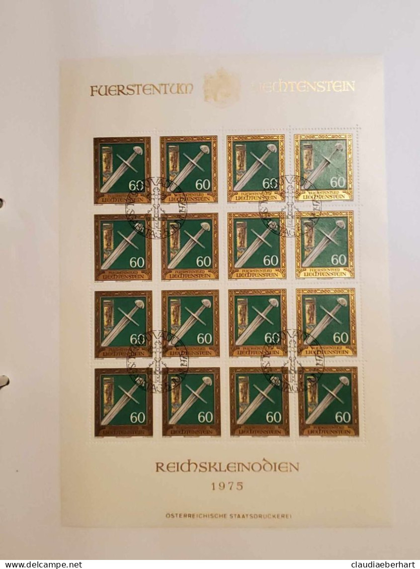 1975 Reichsschwert Bogen Postfrisch Bogen Ersttagsstempel - Briefe U. Dokumente
