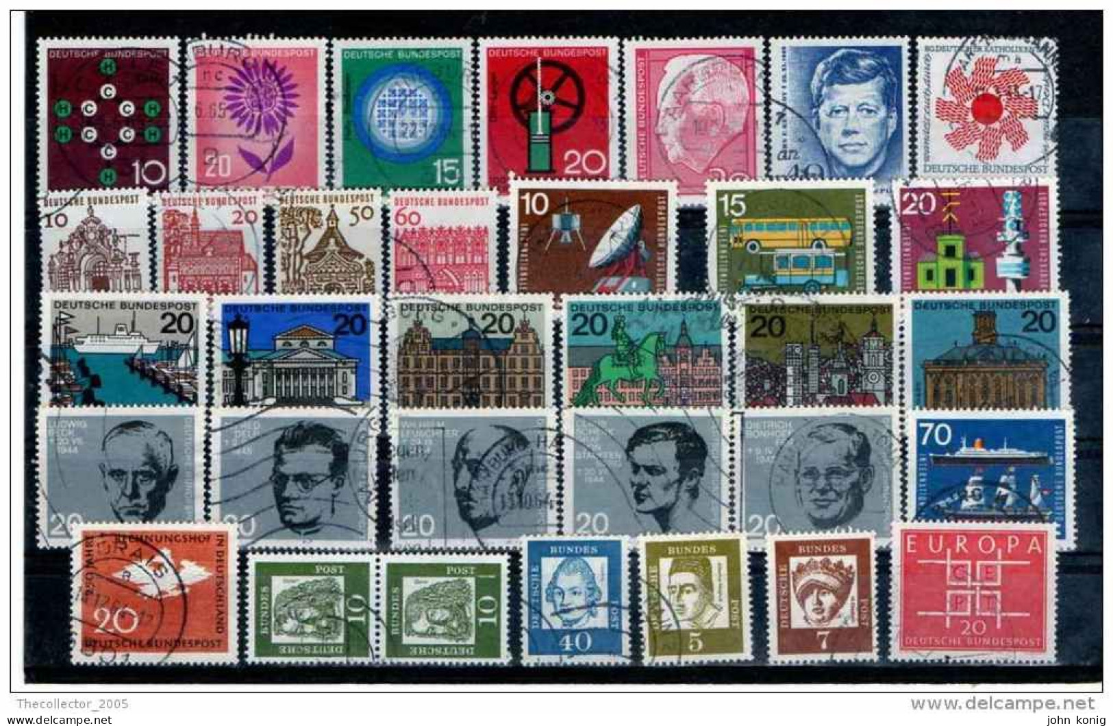 LOTTO FRANCOBOLLI USATI USED STAMPS LOT GERMANIA FEDERALE GERMANY FED. BUNDESPOST ('50s-'60s) - 1959-1980