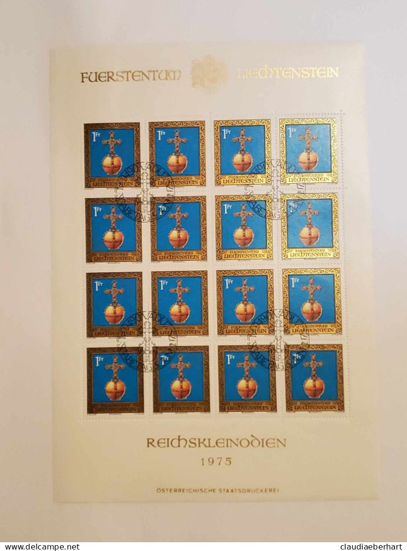 1975 Reichsapfel Bogen Postfrisch Bogen Ersttagsstempel - Storia Postale