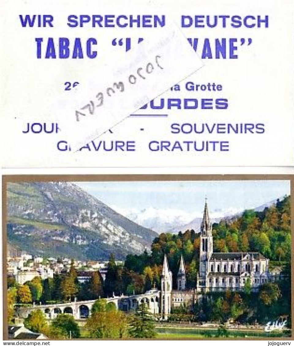 Lourdes La Basilique ; Publiicité Petit Format 10x6 - Sonstige & Ohne Zuordnung