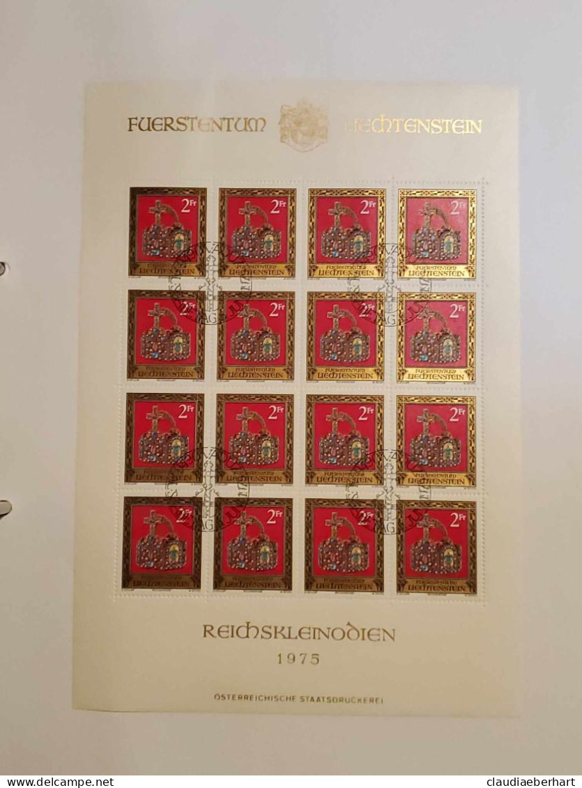 1975 Reichskrone Bogen Postfrisch Bogen Ersttagsstempel - Covers & Documents