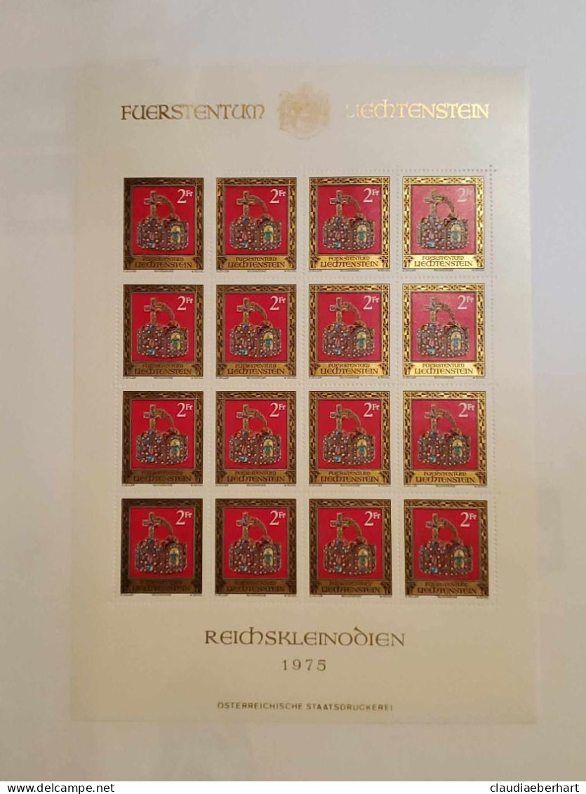 1975 Reichskrone Bogen Postfrisch Bogen Ersttagsstempel - Storia Postale