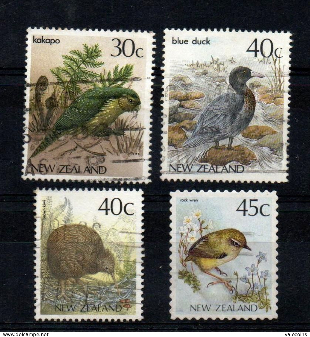 # NUOVA ZELANDA NEW ZEALAND - Kiwi Blue Duck Kakapo - Birds Uccelli - 4 Used Stamps - Used Stamps