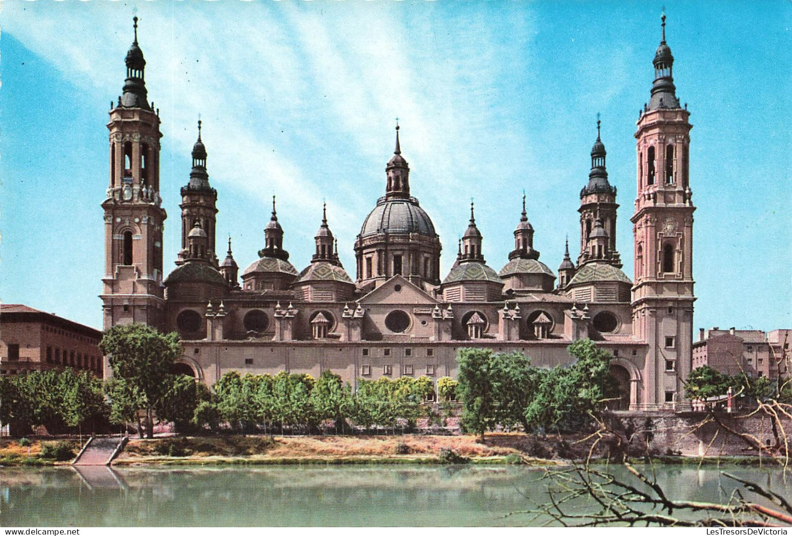 ESPAGNE - Zaragoza - Façade Postérieure De La Basilique De El Pilar - Colorisé - Carte Postale - Zaragoza