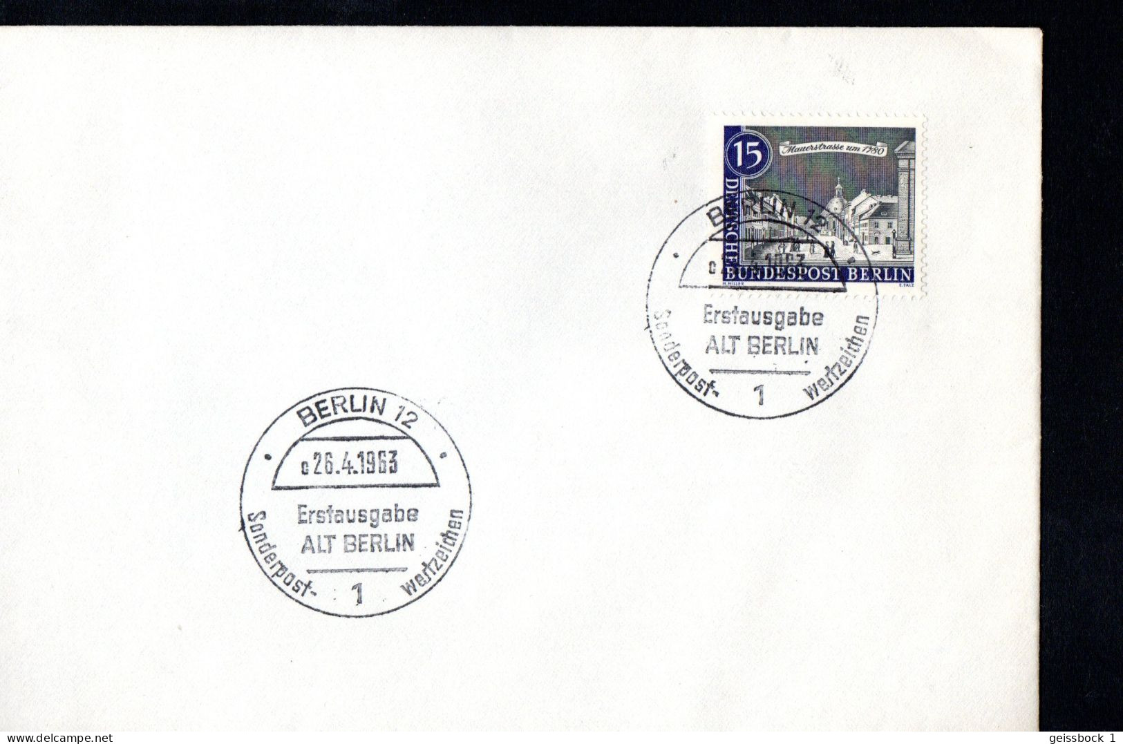 Berlin 1963: Mi.-Nr. 220:  FDC Alt-Berlin       (K002) - 1948-1970