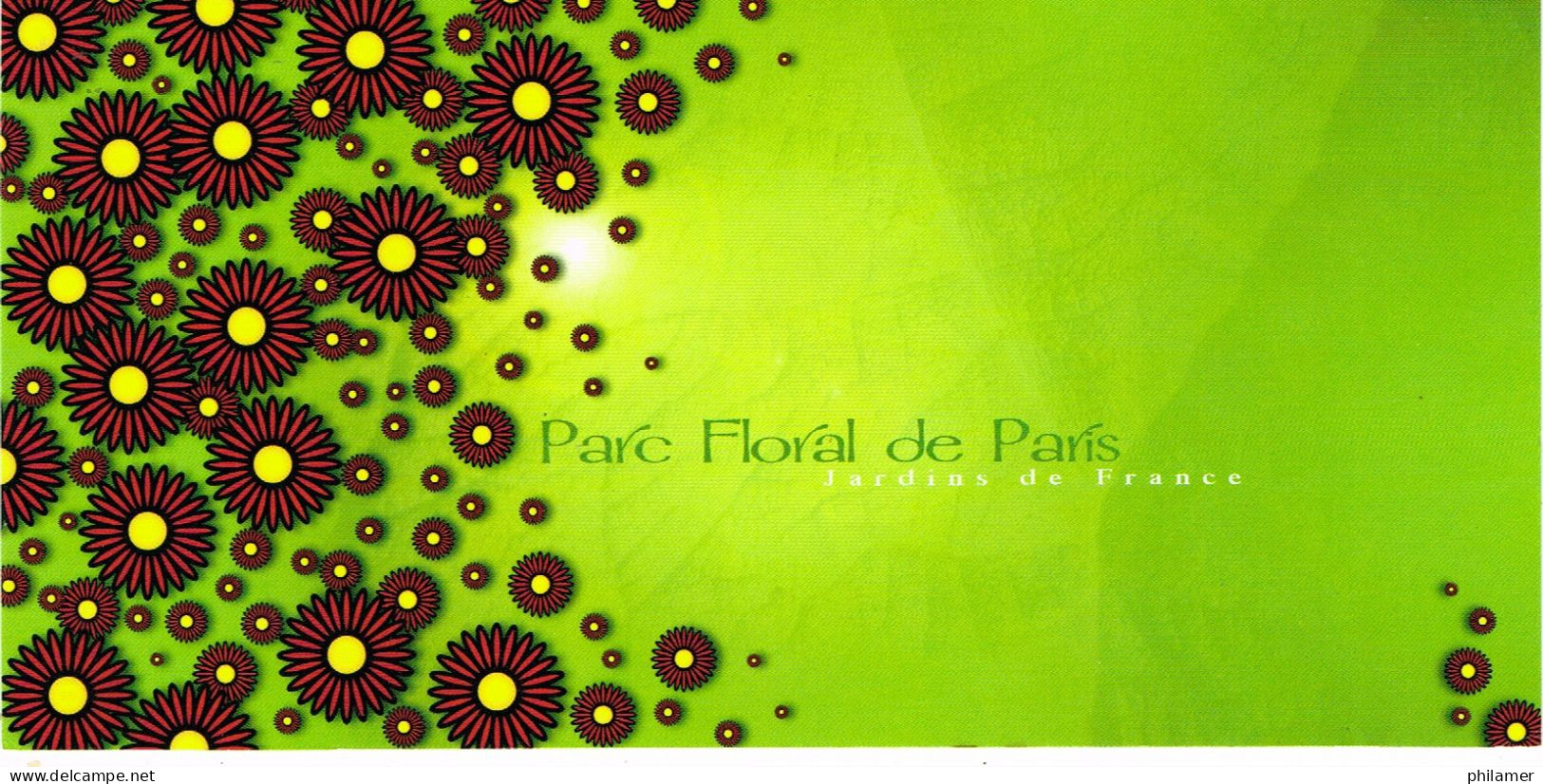 France TIMBRE DE DISTRIBUTEUR SALON TIMBRE 2004 FLEUR FLOWER PARC FLORAL PARIS BE - 1999-2009 Vignette Illustrate