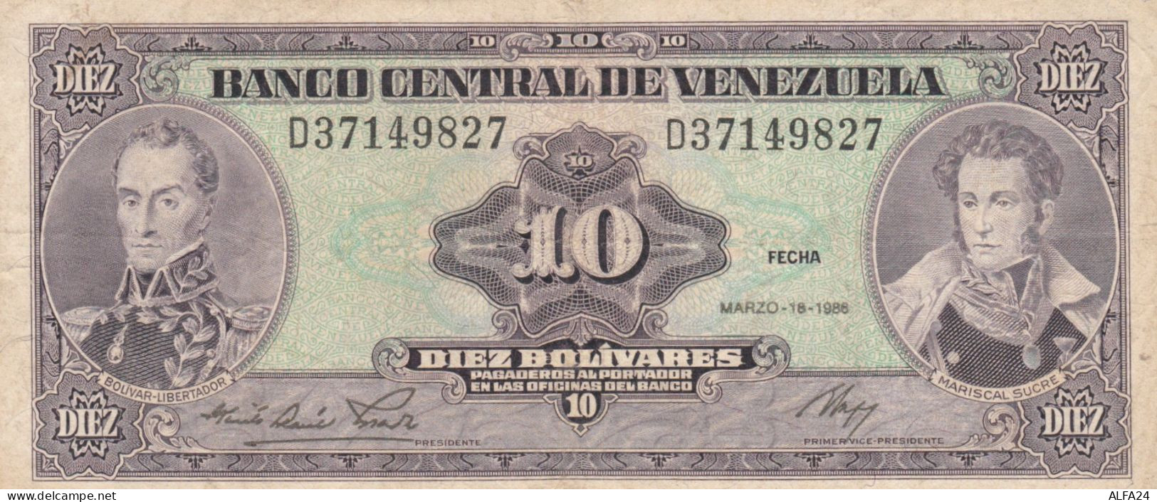 BANCONOTA VENEZUELA 10 EF (HC1762 - Venezuela