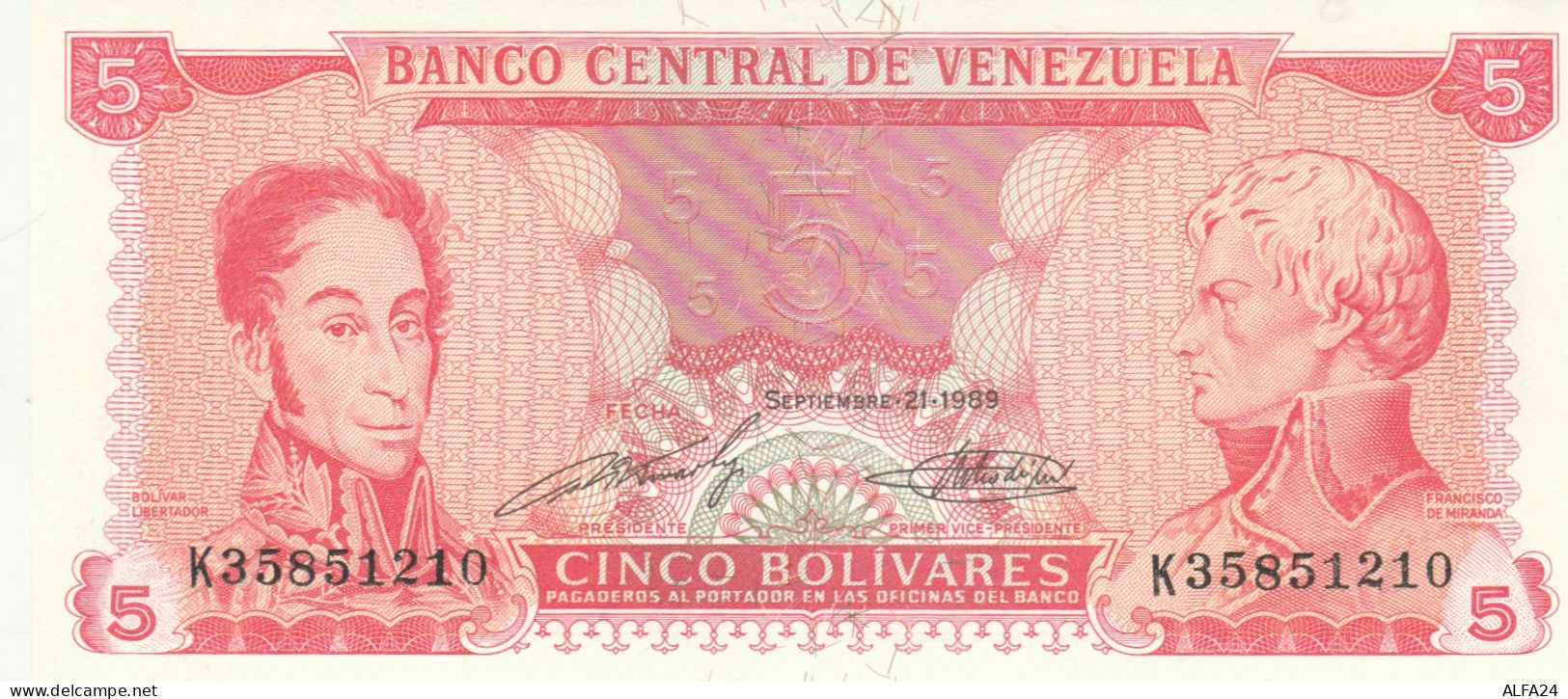 BANCONOTA VENEZUELA 5 UNC (HC1764 - Venezuela