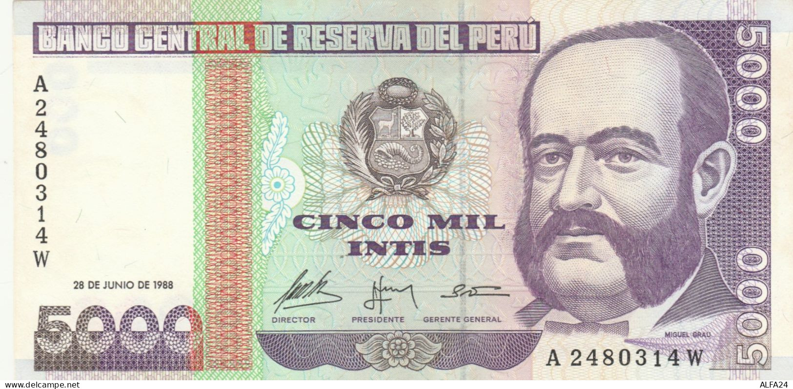 BANCONOTA PERU' 5000 UNC (HC1749 - Peru