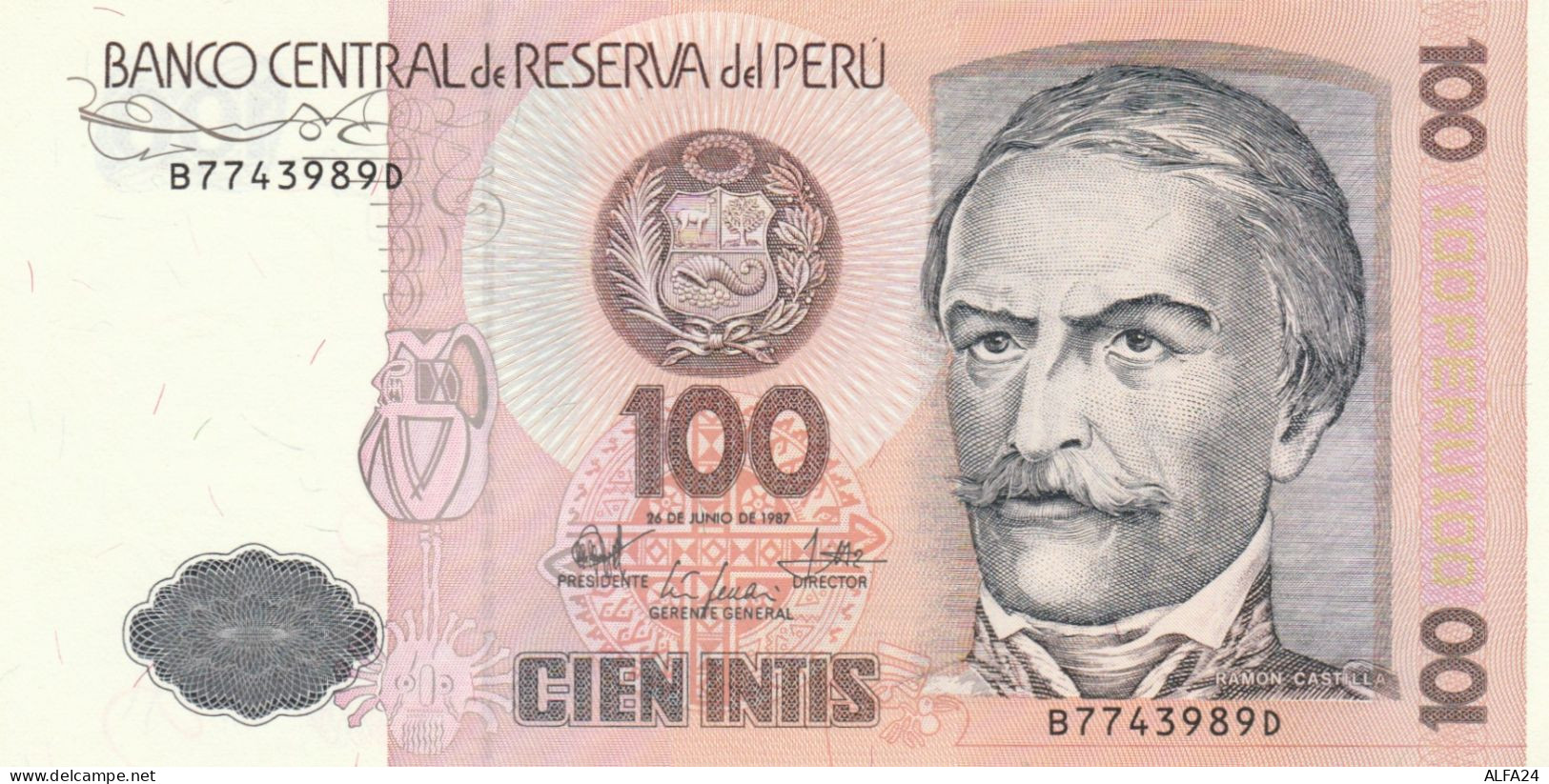 BANCONOTA PERU' 100 UNC (HC1744 - Pérou