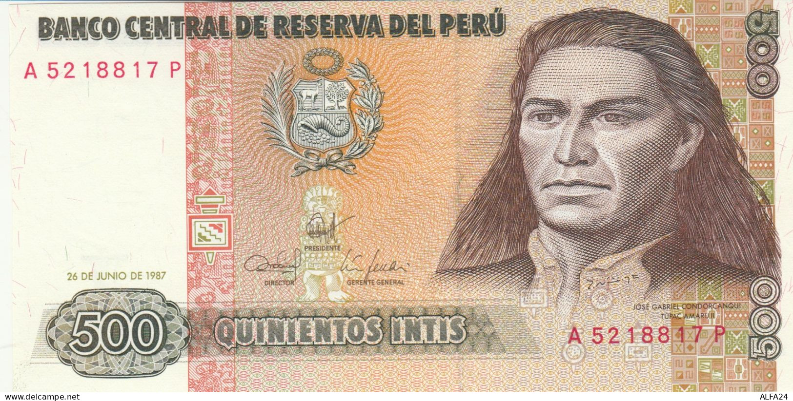 BANCONOTA PERU' 500 UNC (HC1742 - Perù