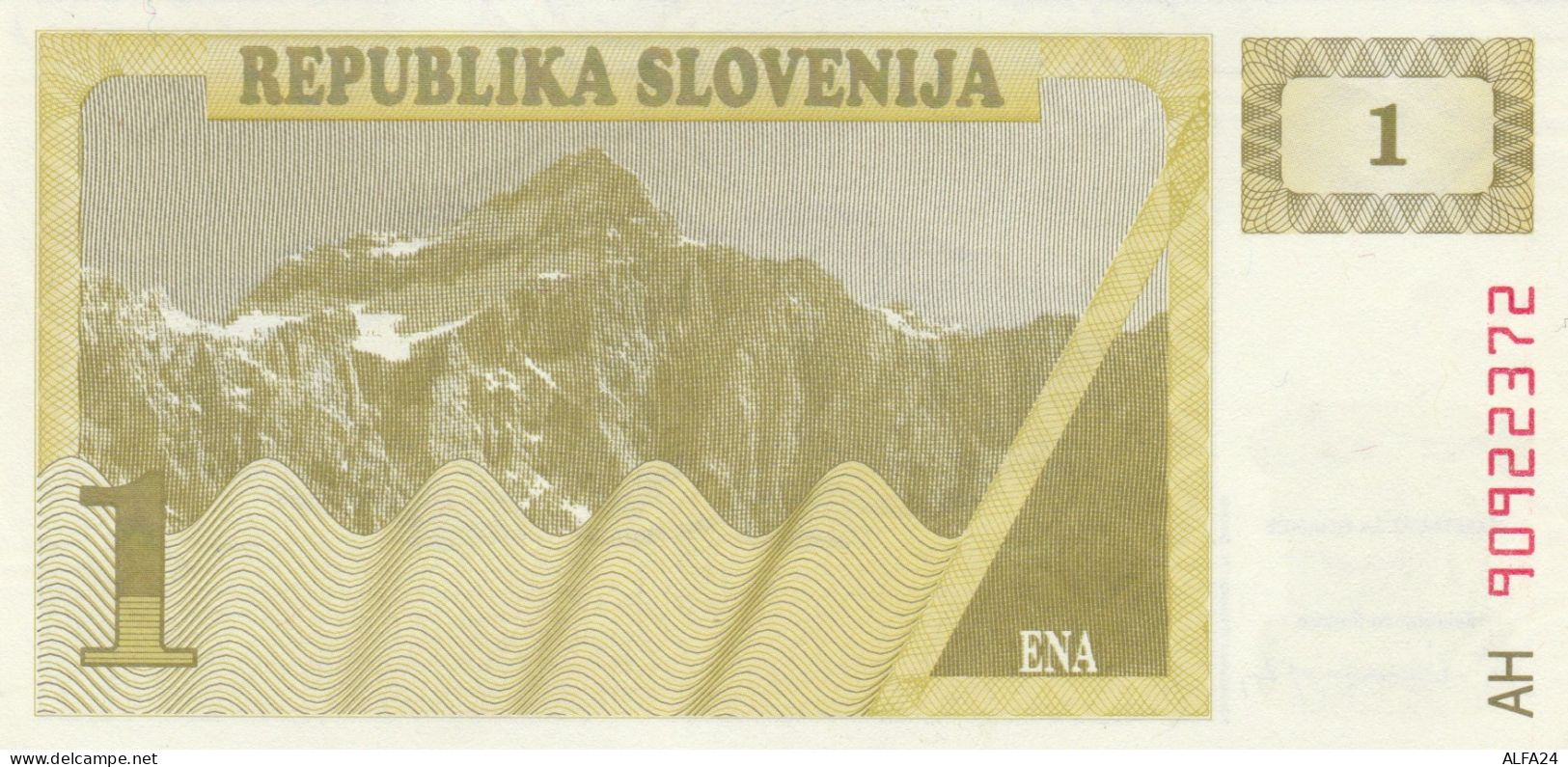 BANCONOTA SLOVENIA 1 UNC (HC1691 - Slovenië