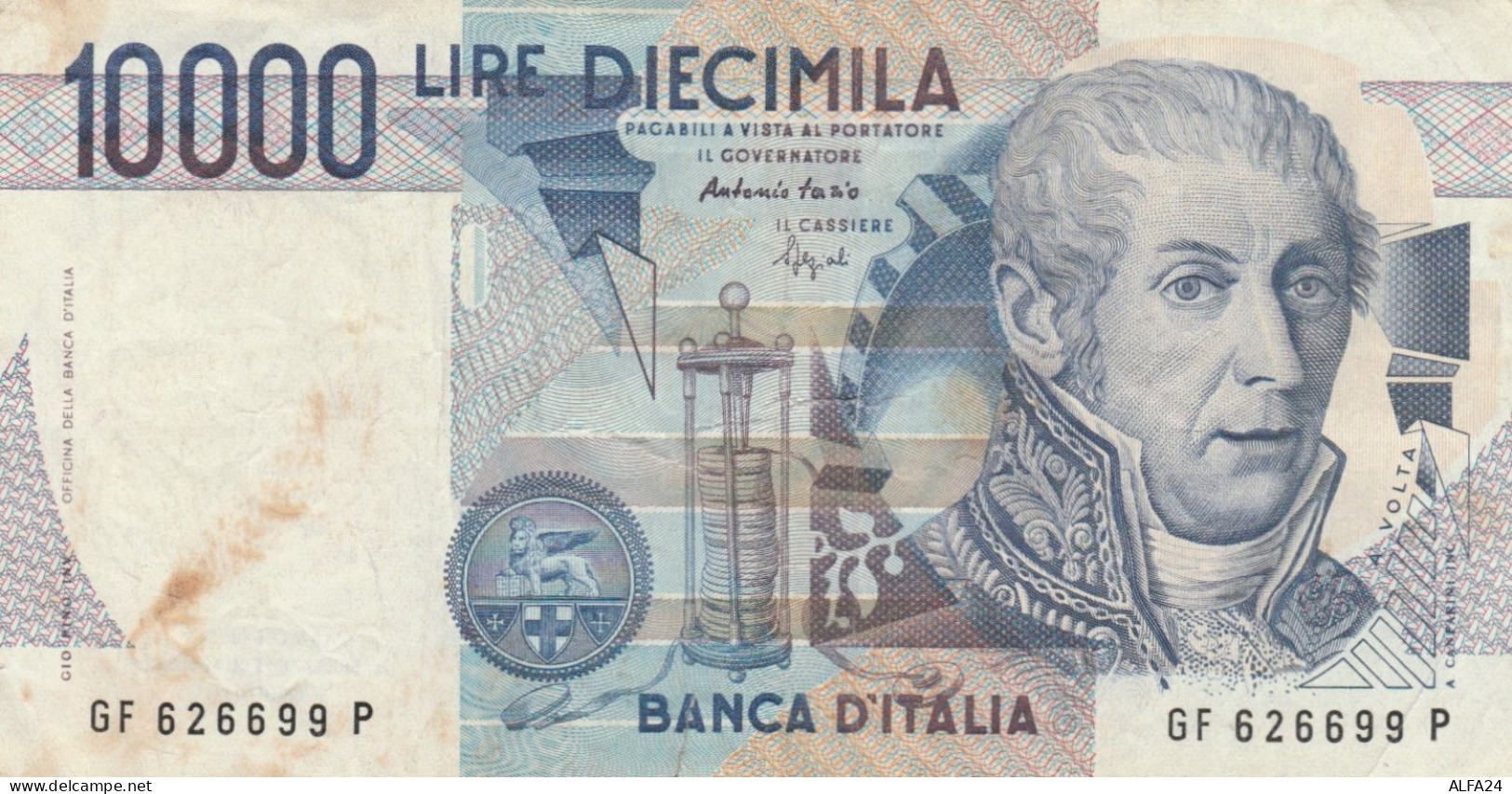 BANCONOTA ITALIA L.10000 BANCA D'ITALIA VOLTA VF (HC1878 - 10000 Lire