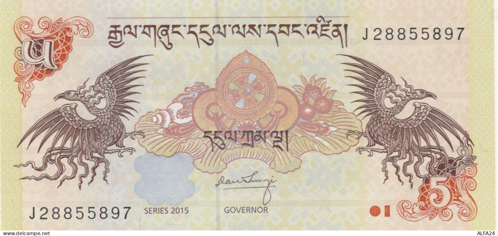 BANCONOTA BHUTAN 5 UNC (HC1847 - Bhoutan