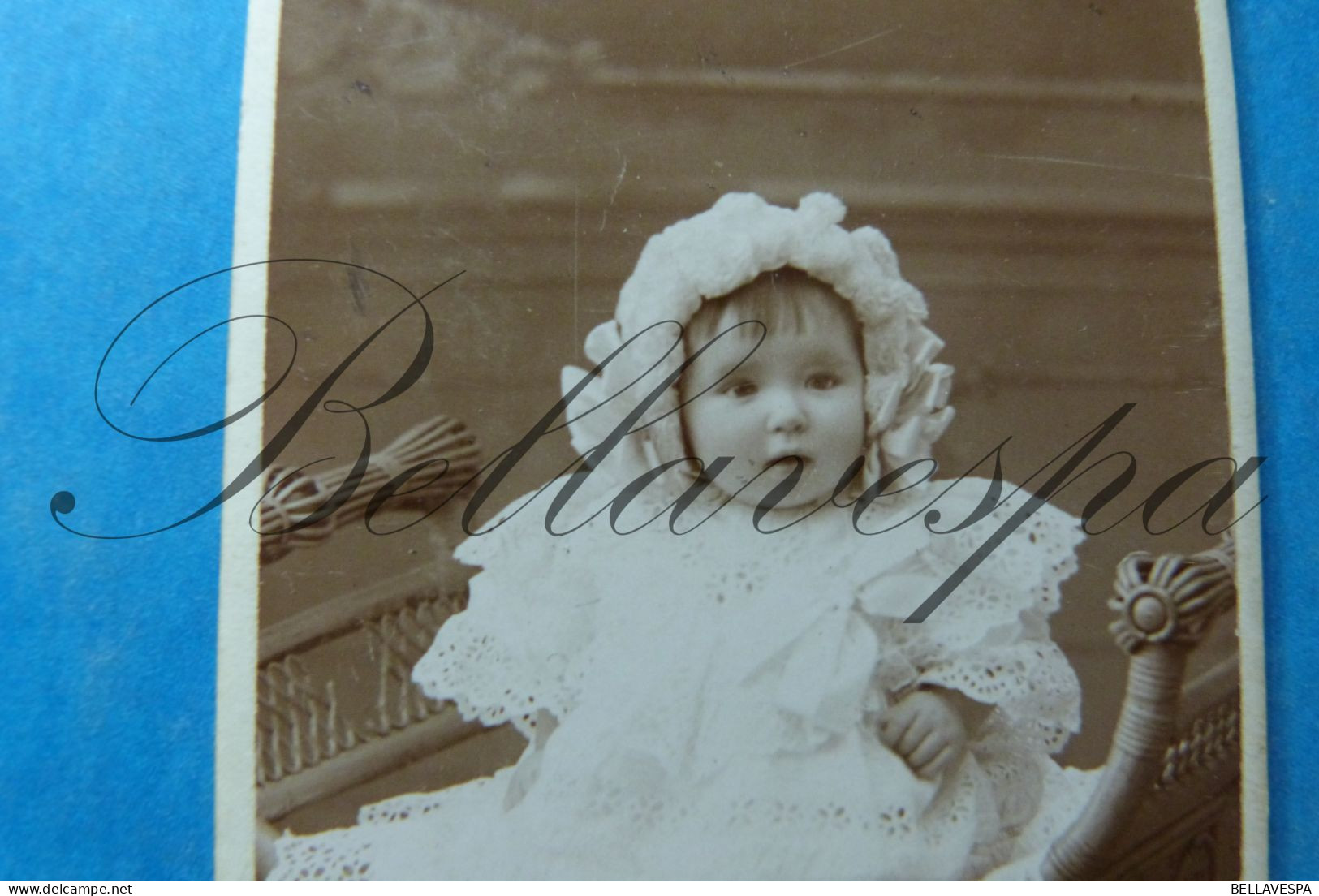 C.D.V. Atelier Studio Portret Baby  Dentelle Kant Lace  J.VAN DER HEYDEN Geuzenstr Antwerpen - Ancianas (antes De 1900)