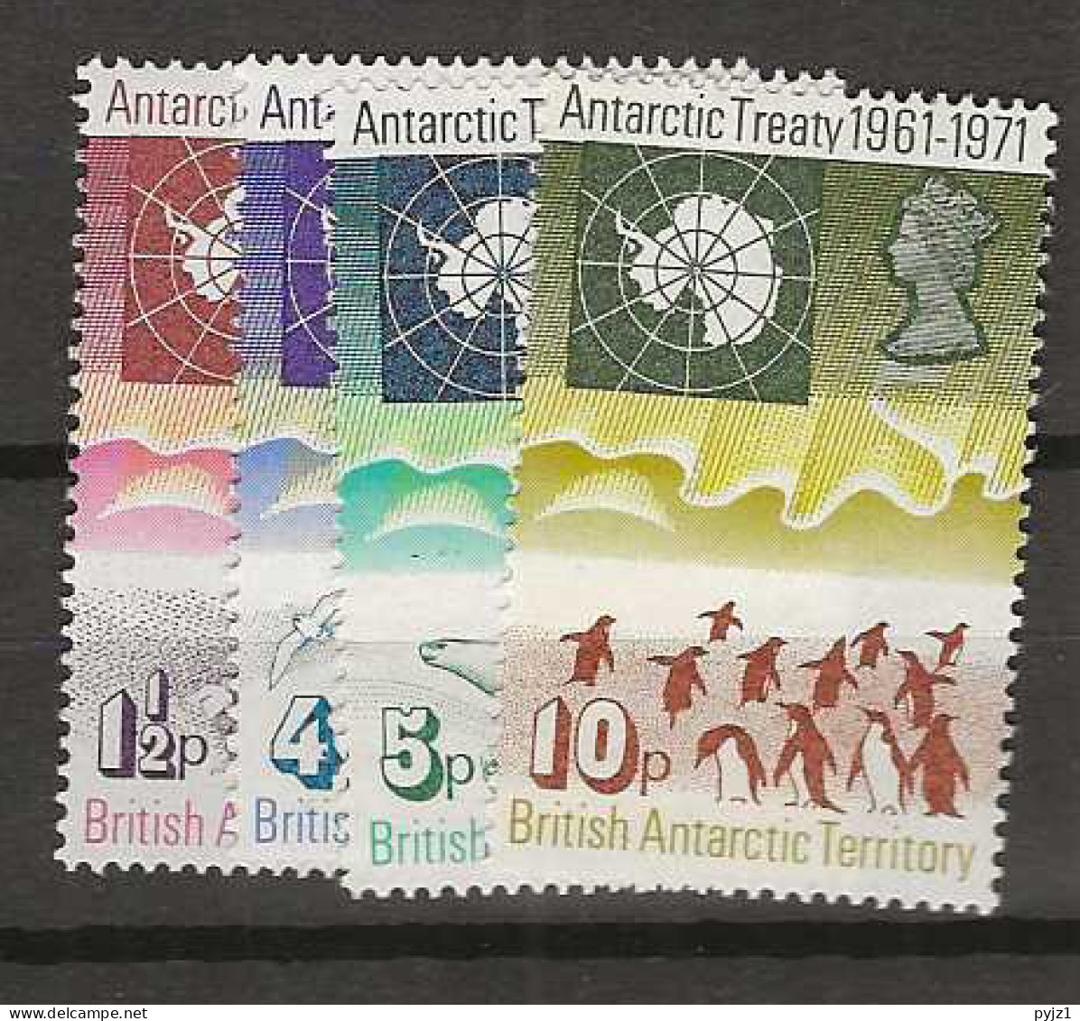 1971 MNH British Antactic Territory, Mi 39-42 Postfris** - Neufs