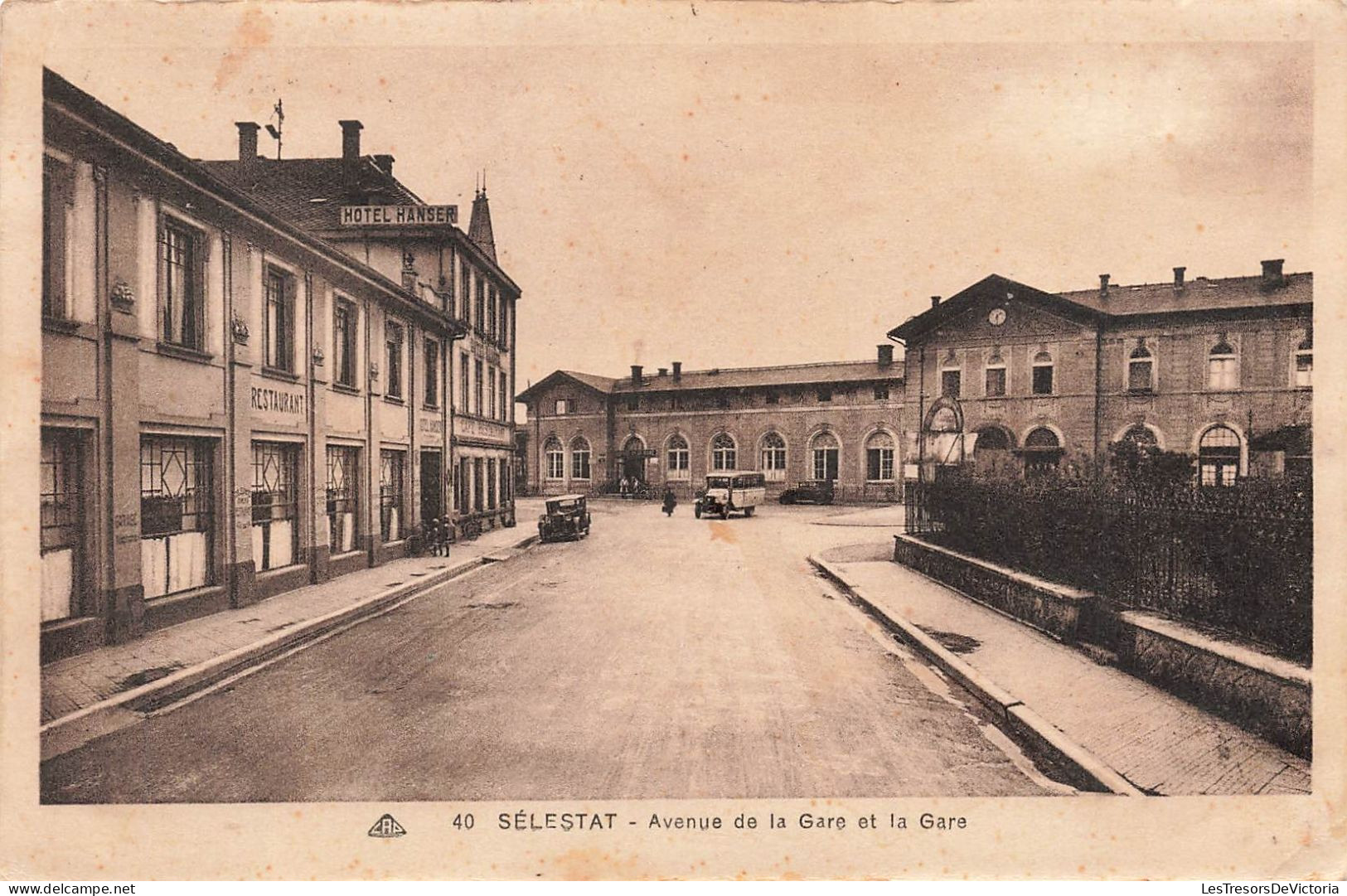FRANCE - Sélestat - Avenue De La Gare Et La Gare - Carte Postale Ancienne - Selestat