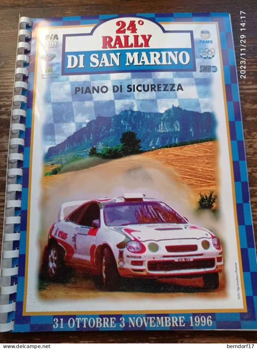 SAN MARINO RALLY 1996 - 24° - PIANO DI SICUREZZA - Automobile - F1