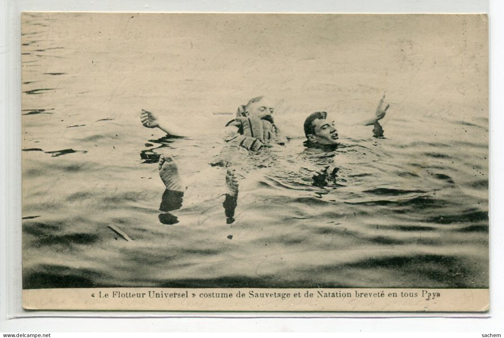 NATATION Publicité  Le Flotteur Universel BRUXELLES   Costume  Sauvetage  Natation Breveté   1913  écrite      D10  2020 - Schwimmen