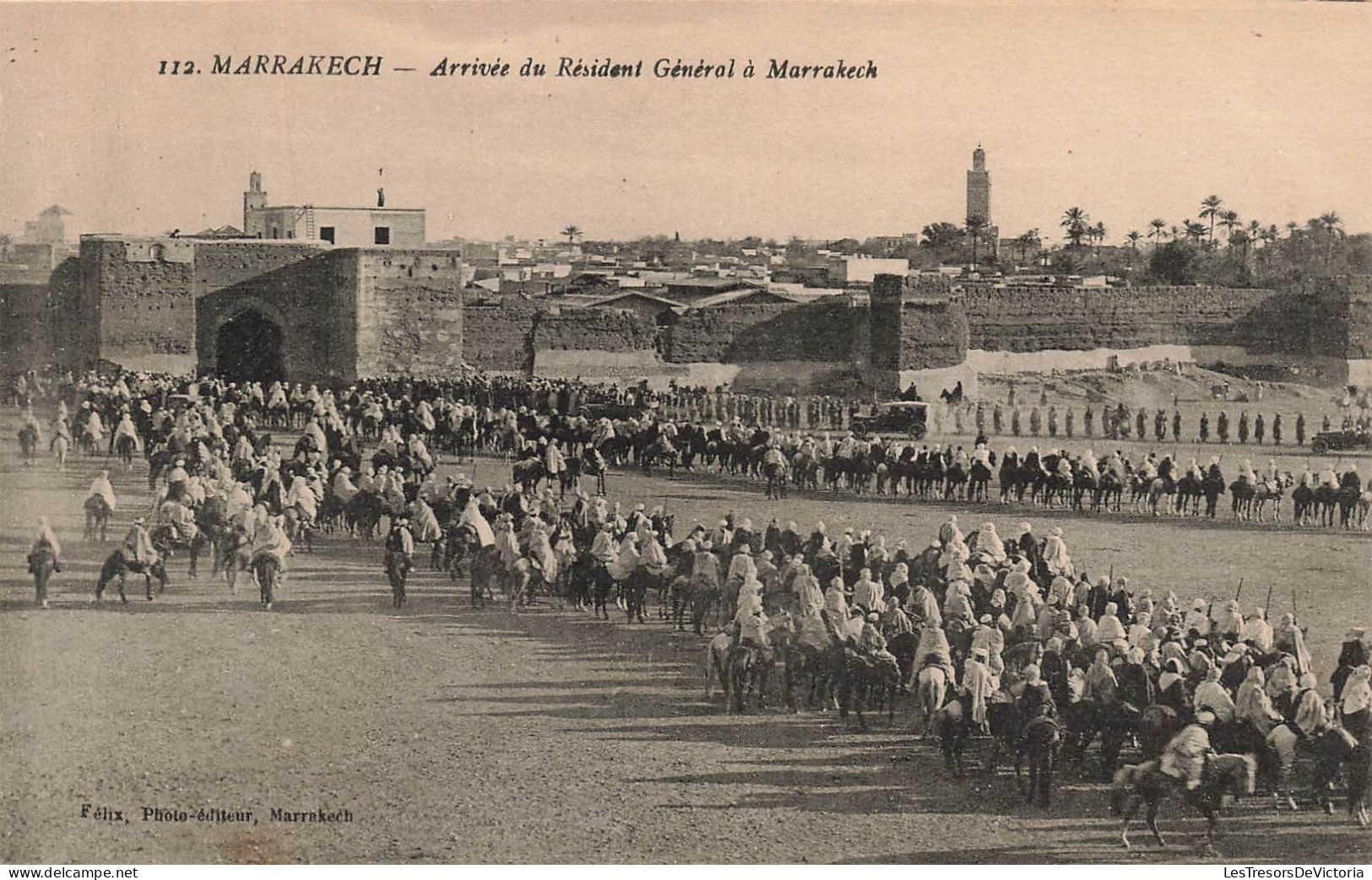 MAROC - Marrakech - Arrivée Du Résident Général à Marrakech - Carte Postale Ancienne - Marrakesh