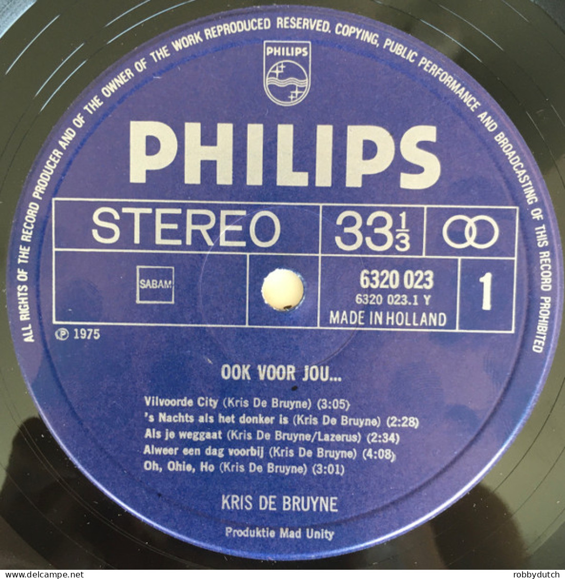 * LP *  KRIS DE BRUYNE - OOK VOOR JOU (Belgium 1975 EX-) - Other - Dutch Music