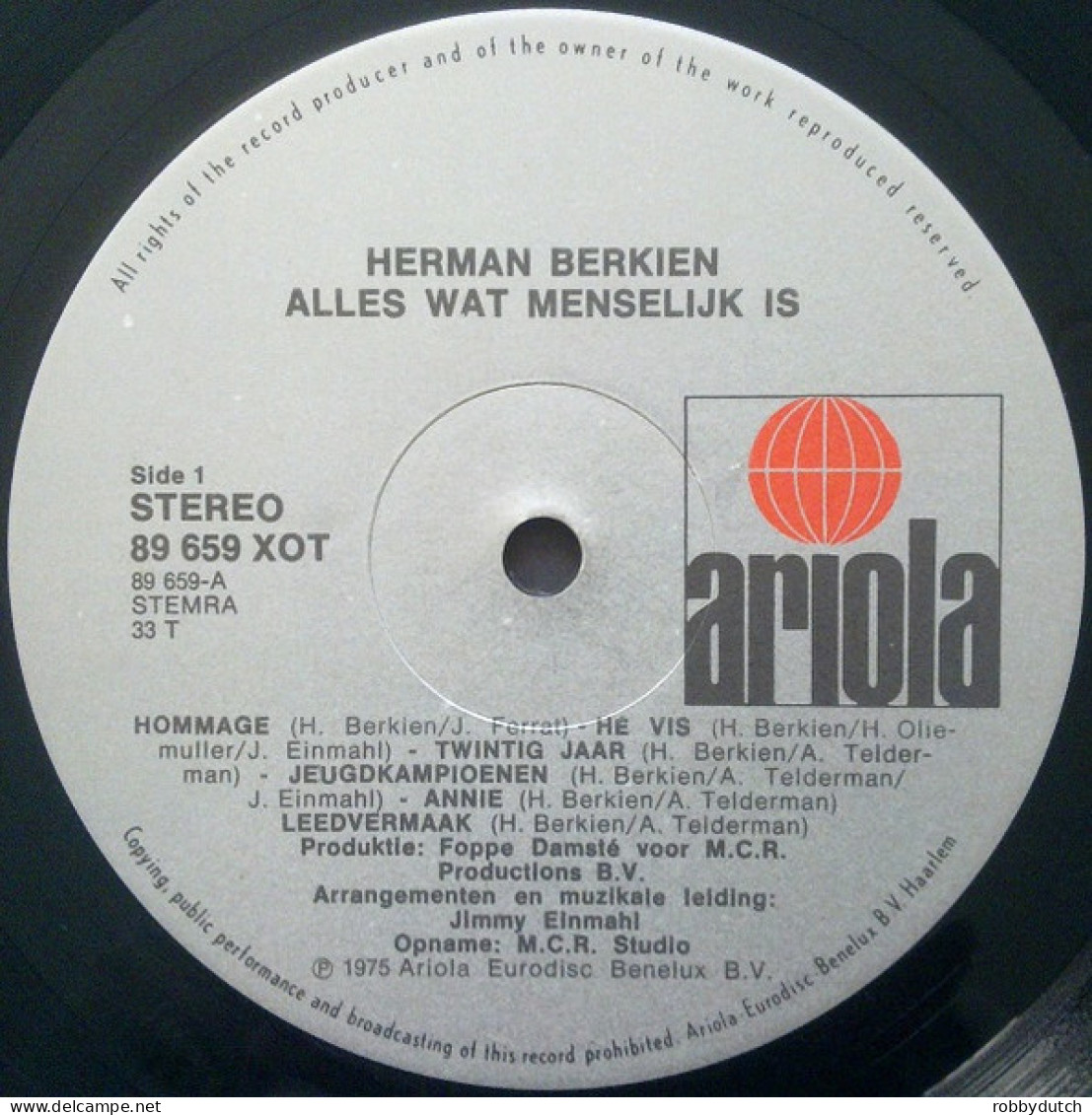* LP *  HERMAN BERKIEN - ALLES WAT MENSELIJK IS (Holland 1975 EX-) - Other - Dutch Music