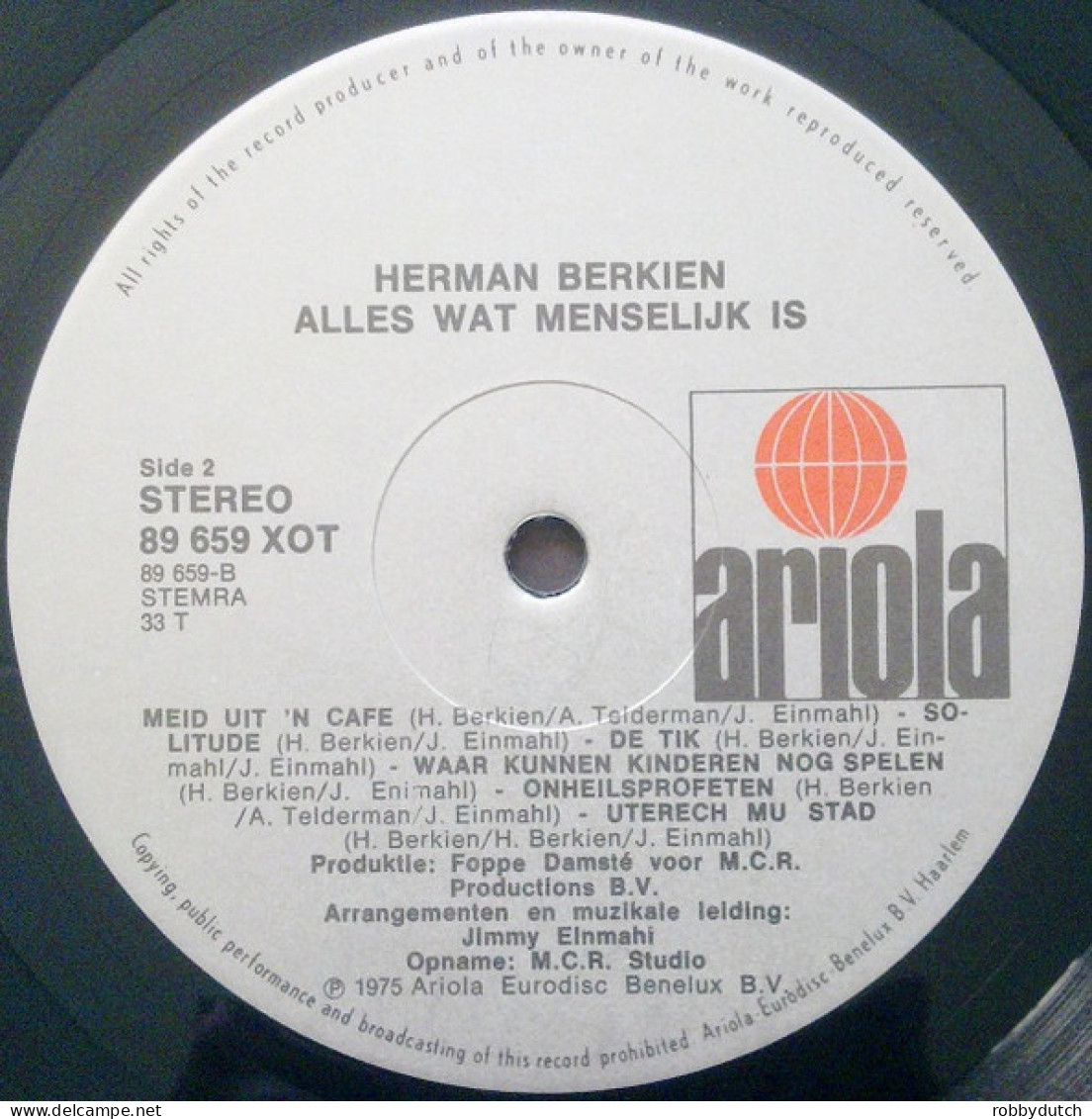 * LP *  HERMAN BERKIEN - ALLES WAT MENSELIJK IS (Holland 1975 EX-) - Altri - Fiamminga