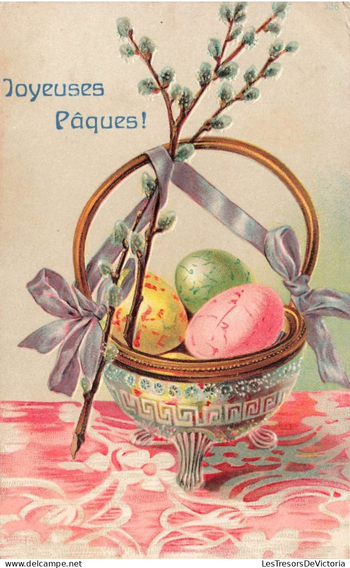 FÊTES ET VOEUX - Joyeuses Pâques - Reliefs - Oeufs De Pâques  - Carte Postale Ancienne - Pâques