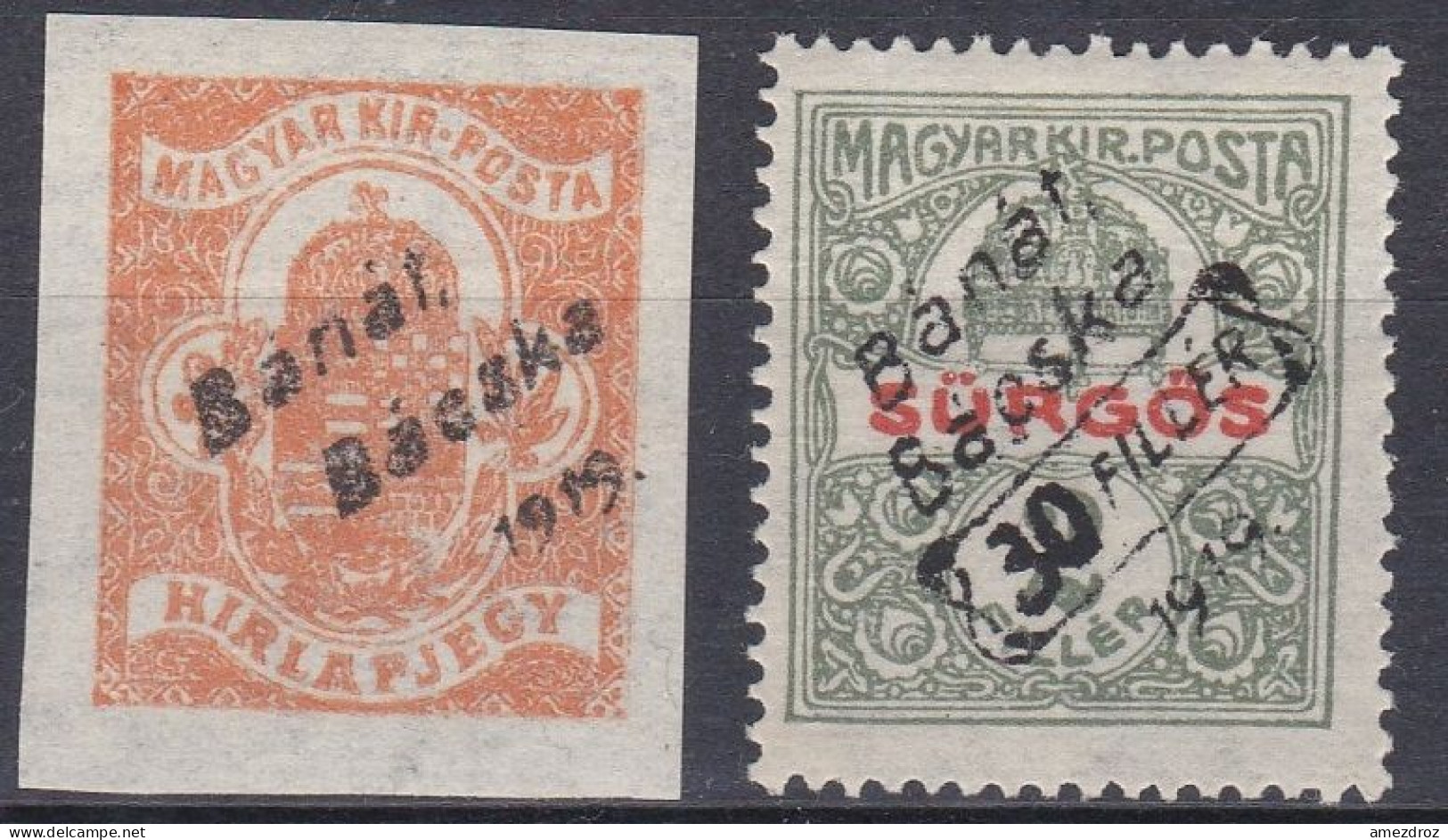 Hongrie Banat Bacska 1919 Mi 1 - 42 MH * (J33) - Banat-Bacska